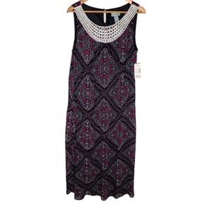 Catherines Dress Womens Plus Size 0X 14W 16W Maxi Long Sleeveless Scoop Neck
